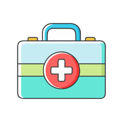 first aid kit vector icon, first aid kit vector illustration -simple illustration of first aid kit, perfect for first aid kit logos and icons and themed design 