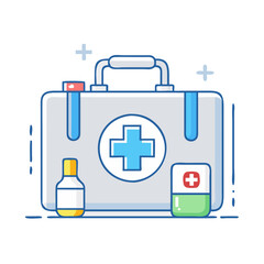 first aid kit vector icon, first aid kit vector illustration -simple illustration of first aid kit, perfect for first aid kit logos and icons and themed design 