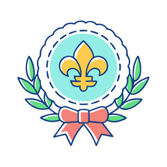 scouting badge vector icon, scouting badge vector illustration -simple illustration of scouting badge, perfect for scouting badge logos and icons and themed design 