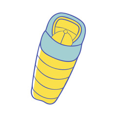 sleeping bag vector icon, sleeping bag vector illustration -simple illustration of sleeping bag, perfect for sleeping bag logos and icons and themed design 