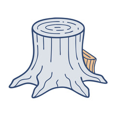 tree stump seat vector icon, tree stump seat vector illustration -simple illustration of tree stump seat, perfect for tree stump seat logos and icons and themed design 