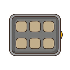 baking tray vector icon, baking tray vector illustration -simple illustration of baking tray, perfect for baking tray logos and icons and themed design 