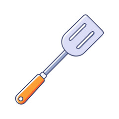 bbq spatula vector icon, bbq spatula vector illustration -simple illustration of bbq spatula, perfect for bbq spatula logos and icons and themed design 
