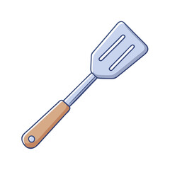 bbq spatula vector icon, bbq spatula vector illustration -simple illustration of bbq spatula, perfect for bbq spatula logos and icons and themed design 