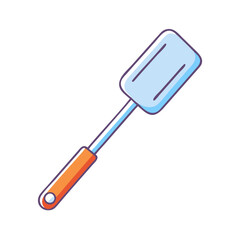 bbq spatula vector icon, bbq spatula vector illustration -simple illustration of bbq spatula, perfect for bbq spatula logos and icons and themed design 