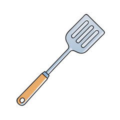 bbq spatula vector icon, bbq spatula vector illustration -simple illustration of bbq spatula, perfect for bbq spatula logos and icons and themed design 