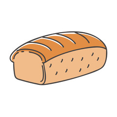 bread loaf vector icon, bread loaf vector illustration -simple illustration of bread loaf, perfect for bread loaf logos and icons and themed design 