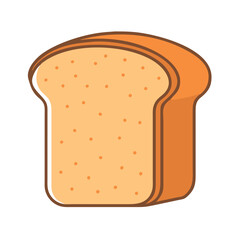bread loaf vector icon, bread loaf vector illustration -simple illustration of bread loaf, perfect for bread loaf logos and icons and themed design 