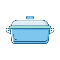 casserole dish vector icon, casserole dish vector illustration -simple illustration of casserole dish, perfect for casserole dish logos and icons and themed design 