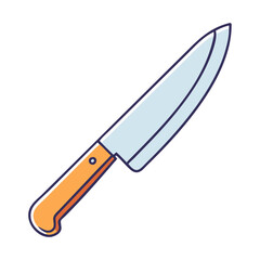 chef s knife vector icon, chef s knife vector illustration -simple illustration of chef s knife, perfect for chef s knife logos and icons and themed design 