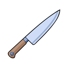 chef s knife vector icon, chef s knife vector illustration -simple illustration of chef s knife, perfect for chef s knife logos and icons and themed design 