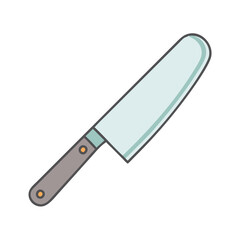 chef s knife vector icon, chef s knife vector illustration -simple illustration of chef s knife, perfect for chef s knife logos and icons and themed design 