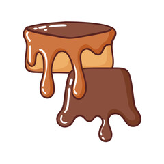chocolate melting vector icon, chocolate melting vector illustration -simple illustration of chocolate melting, perfect for chocolate melting logos and icons and themed design 
