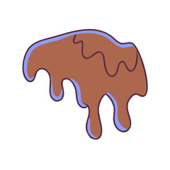 chocolate melting vector icon, chocolate melting vector illustration -simple illustration of chocolate melting, perfect for chocolate melting logos and icons and themed design 