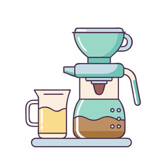 coffee brewing vector icon, coffee brewing vector illustration -simple illustration of coffee brewing, perfect for coffee brewing logos and icons and themed design 