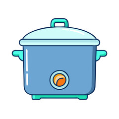 crockpot or slow cooker vector icon, crockpot or slow cooker vector illustration -simple illustration of crockpot or slow cooker, perfect for crockpot or slow cooker logos and icons and themed design 