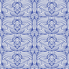 Doodle seamless pattern. Minimalistic art background, trendy design with basic shapes. Modern abstract monochrome backdrop.