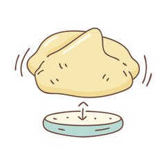 dough rising vector icon, dough rising vector illustration -simple illustration of dough rising, perfect for dough rising logos and icons and themed design 