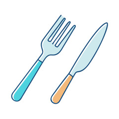 fork and knife vector icon, fork and knife vector illustration -simple illustration of fork and knife, perfect for fork and knife logos and icons and themed design 