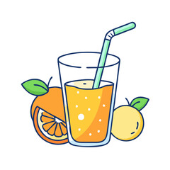 freshly squeezed juice vector icon, freshly squeezed juice vector illustration -simple illustration of freshly squeezed juice, perfect for freshly squeezed juice logos and icons and themed design 