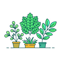 herb garden vector icon, herb garden vector illustration -simple illustration of herb garden, perfect for herb garden logos and icons and themed design 