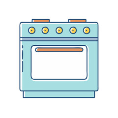 oven vector icon, oven vector illustration -simple illustration of oven, perfect for oven logos and icons and themed design 