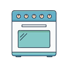Obraz premium oven vector icon, oven vector illustration -simple illustration of oven, perfect for oven logos and icons and themed design 