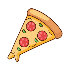 pizza slice vector icon, pizza slice vector illustration -simple illustration of pizza slice, perfect for pizza slice logos and icons and themed design 