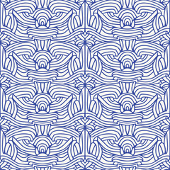 Doodle seamless pattern. Minimalistic art background, trendy design with basic shapes. Modern abstract monochrome backdrop.