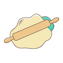 rolling out dough vector icon, rolling out dough vector illustration -simple illustration of rolling out dough, perfect for rolling out dough logos and icons and themed design 