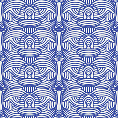 Doodle seamless pattern. Minimalistic art background, trendy design with basic shapes. Modern abstract monochrome backdrop.