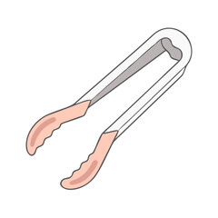 tongs vector icon, tongs vector illustration -simple illustration of tongs, perfect for tongs logos and icons and themed design 