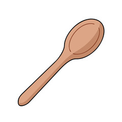 wooden spoon vector icon, wooden spoon vector illustration -simple illustration of wooden spoon, perfect for wooden spoon logos and icons and themed design 