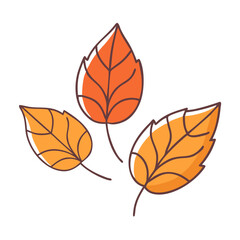 Obraz premium autumn leaves vector icon, autumn leaves vector illustration -simple illustration of autumn leaves, perfect for autumn leaves logos and icons and themed design 