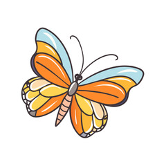 butterfly vector icon, butterfly vector illustration -simple illustration of butterfly, perfect for butterfly logos and icons and themed design 