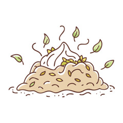 compost heap vector icon, compost heap vector illustration -simple illustration of compost heap, perfect for compost heap logos and icons and themed design 