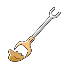 compost turning tool vector icon, compost turning tool vector illustration -simple illustration of compost turning tool, perfect for compost turning tool logos and icons and themed design 