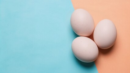 Eggs on colorful background