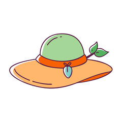 garden hat vector icon, garden hat vector illustration -simple illustration of garden hat, perfect for garden hat logos and icons and themed design 