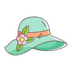 garden hat vector icon, garden hat vector illustration -simple illustration of garden hat, perfect for garden hat logos and icons and themed design 
