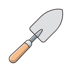 garden trowel vector icon, garden trowel vector illustration -simple illustration of garden trowel, perfect for garden trowel logos and icons and themed design 