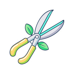 herb scissors vector icon, herb scissors vector illustration -simple illustration of herb scissors, perfect for herb scissors logos and icons and themed design 