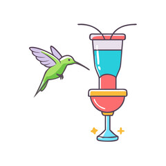 hummingbird feeder vector icon, hummingbird feeder vector illustration -simple illustration of hummingbird feeder, perfect for hummingbird feeder logos and icons and themed design 