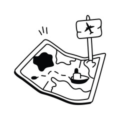 Grab this amazing icon of map in trendy style