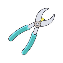pruning shears vector icon, pruning shears vector illustration -simple illustration of pruning shears, perfect for pruning shears logos and icons and themed design 