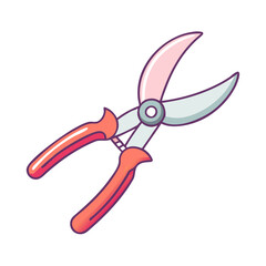 pruning shears vector icon, pruning shears vector illustration -simple illustration of pruning shears, perfect for pruning shears logos and icons and themed design 