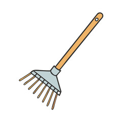rake vector icon, rake vector illustration -simple illustration of rake, perfect for rake logos and icons and themed design 