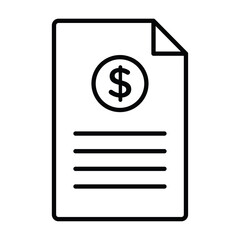 Bank statement icon logo sign set vector outline