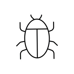 Bug icon logo sign set vector outline