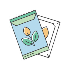 seed packet vector icon, seed packet vector illustration -simple illustration of seed packet, perfect for seed packet logos and icons and themed design 